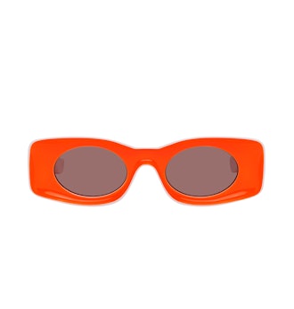 White & Orange Paula's Ibiza Square Sunglasses