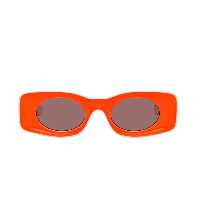 White & Orange Paula's Ibiza Square Sunglasses