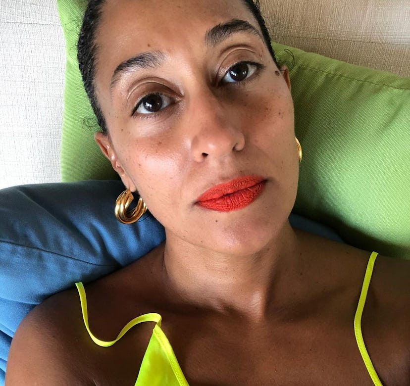 Tracee Ellis Ross is a fan of the velvet furniture trend