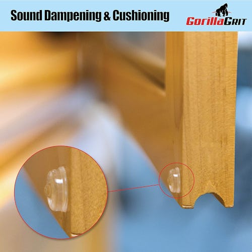 problem solving products GorillaGrit Sound-Dampening Door Bumpers (100 Count)