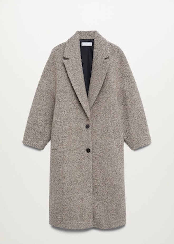 Textured Wool-Blend Coat