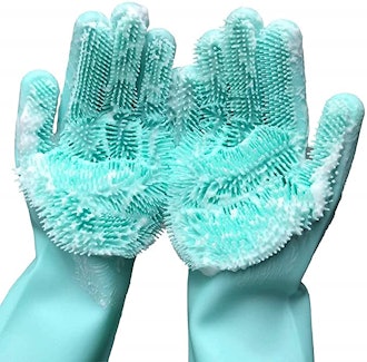 MITALOO Reusable Silicone Brush Scrubber Gloves