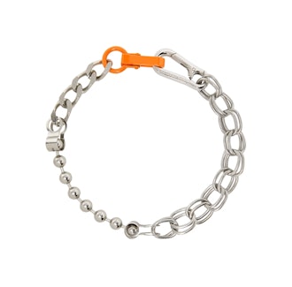 Silver & Orange Multichain Necklace