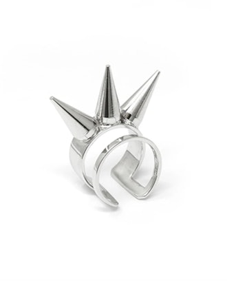Double Band Ring w/3 spikes