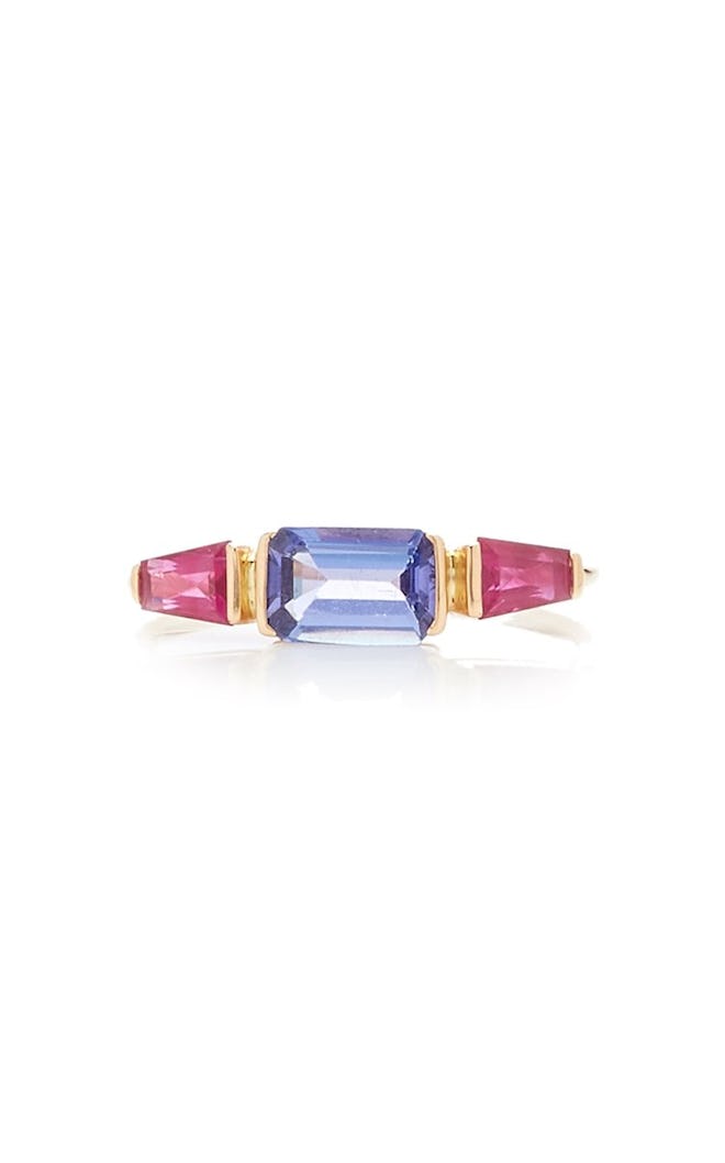 Yi Collection 18K Gold, Tanzanite and Ruby Ring