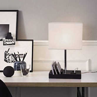 Briever Table Lamp with Charging Station