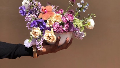 A floral arrangement from a Florida-based florist, De La Fleur Miami.