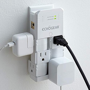 	 ECHOGEAR On-Wall Surge Protector with 6 Pivoting AC Outlets 