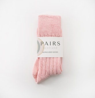 Pink Alpaca Bed Socks