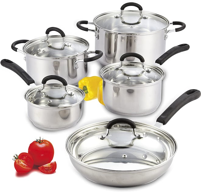 Cook N Home Stainless Steel Cookware Set (10 Pieces)