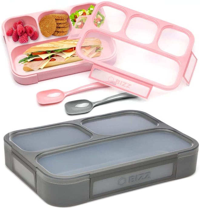 Bizz Bento Lunch Boxes with Spoon (2-Pack)