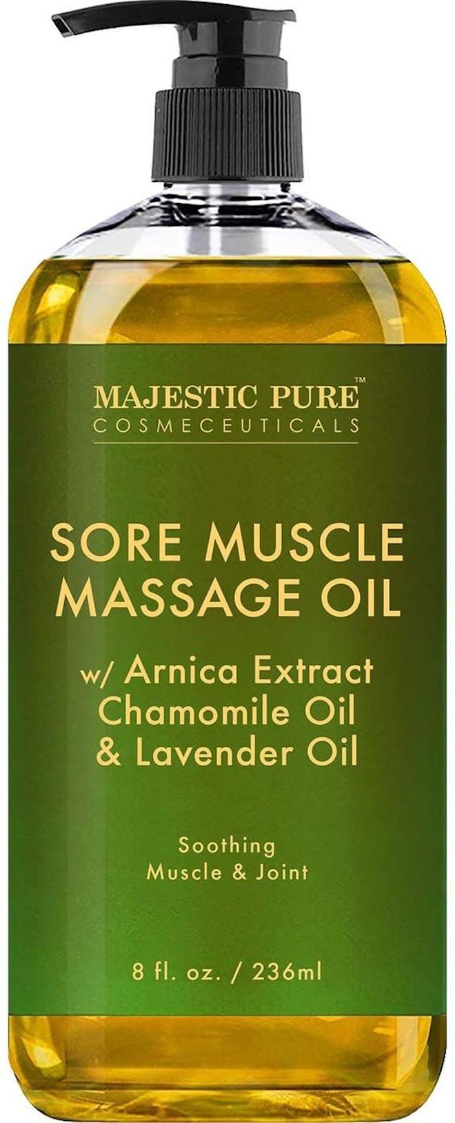 MAJESTIC PURE Arnica Sore Muscle Massage Oil for Body