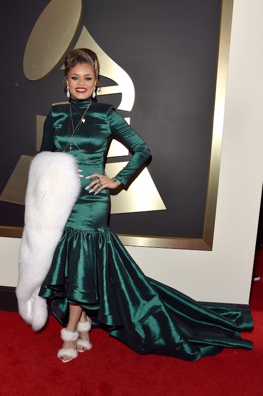 Singer Andra Day attends The 58th GRAMMY Awards at Staples Center on February 15, 2016 in Los Angele...