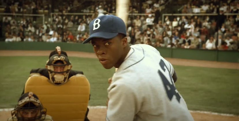 Late actor Chadwick Boseman portrayed the great Jackie Robinson in '42.'