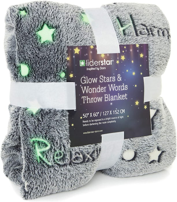 LIDERSTAR Glow in the Dark Throw Blanket
