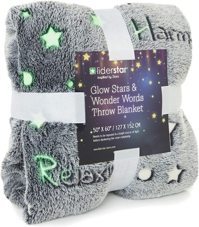 LIDERSTAR Glow in the Dark Throw Blanket