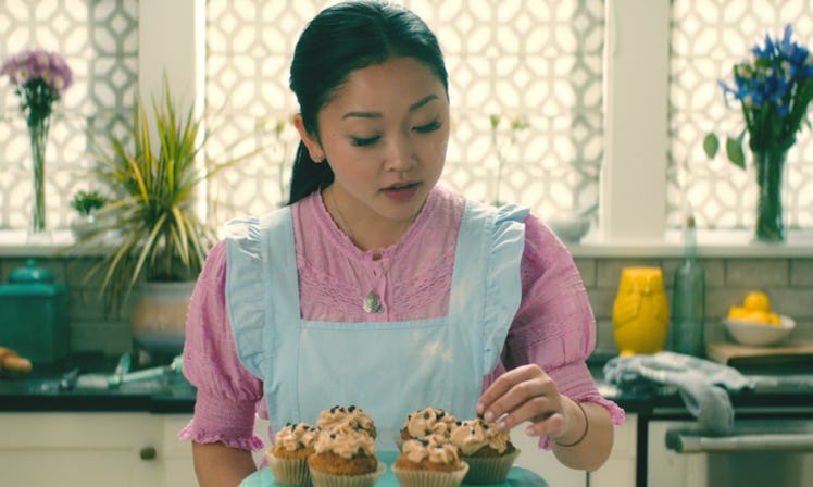 Lara Jean from 'To All the Boys I've Loved Before' bakes cupcakes in her kitchen.