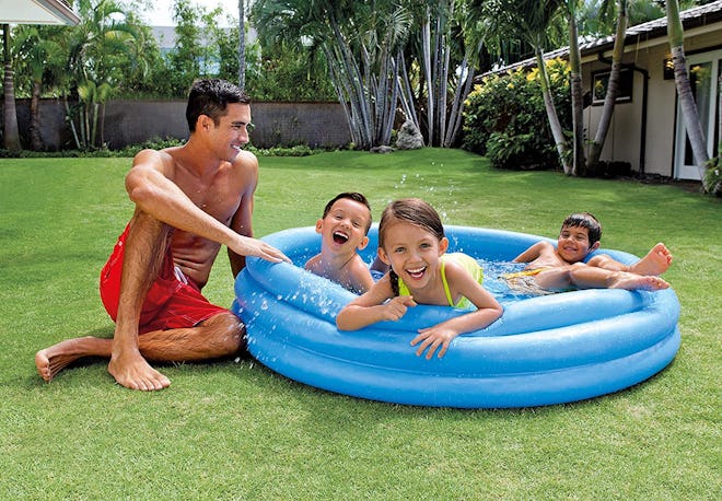 INTEX Crystal Blue Kids Outdoor Inflatable Swimming Pool