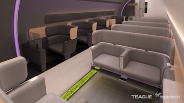 Virgin Hyperloop's pod interior.