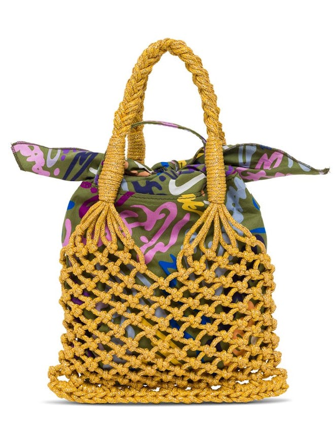 M Missoni Metallic Woven Tote Bag