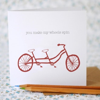 You make my wheels spin Card