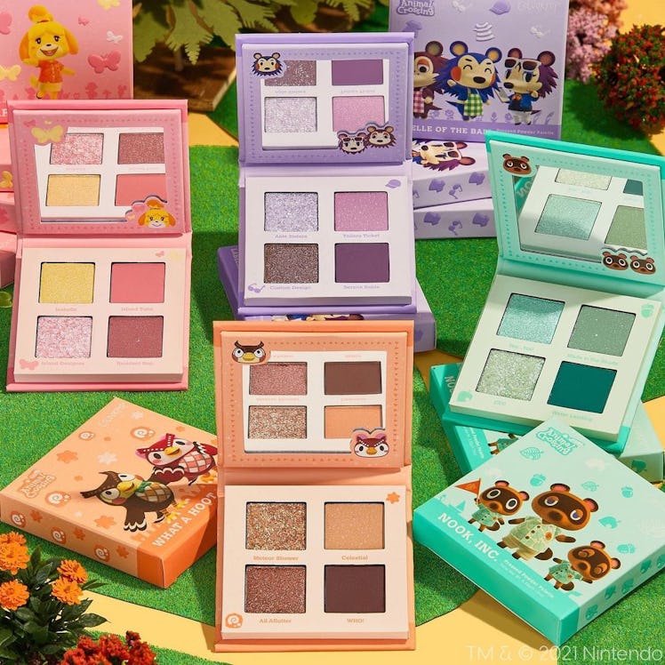 ColourPop x "Animal Crossing: New Horizons" eyeshadow palettes.