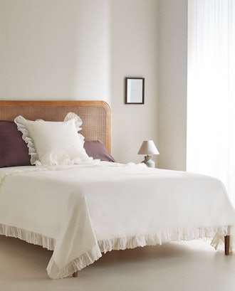 Embroidered Organza Fabric Duvet Cover 