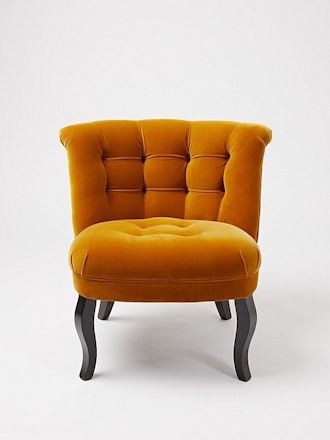 Velvet Saffron Yellow Tub Chair