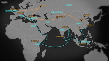 China's proposed Belt and Road Initiative, first launched in 2013