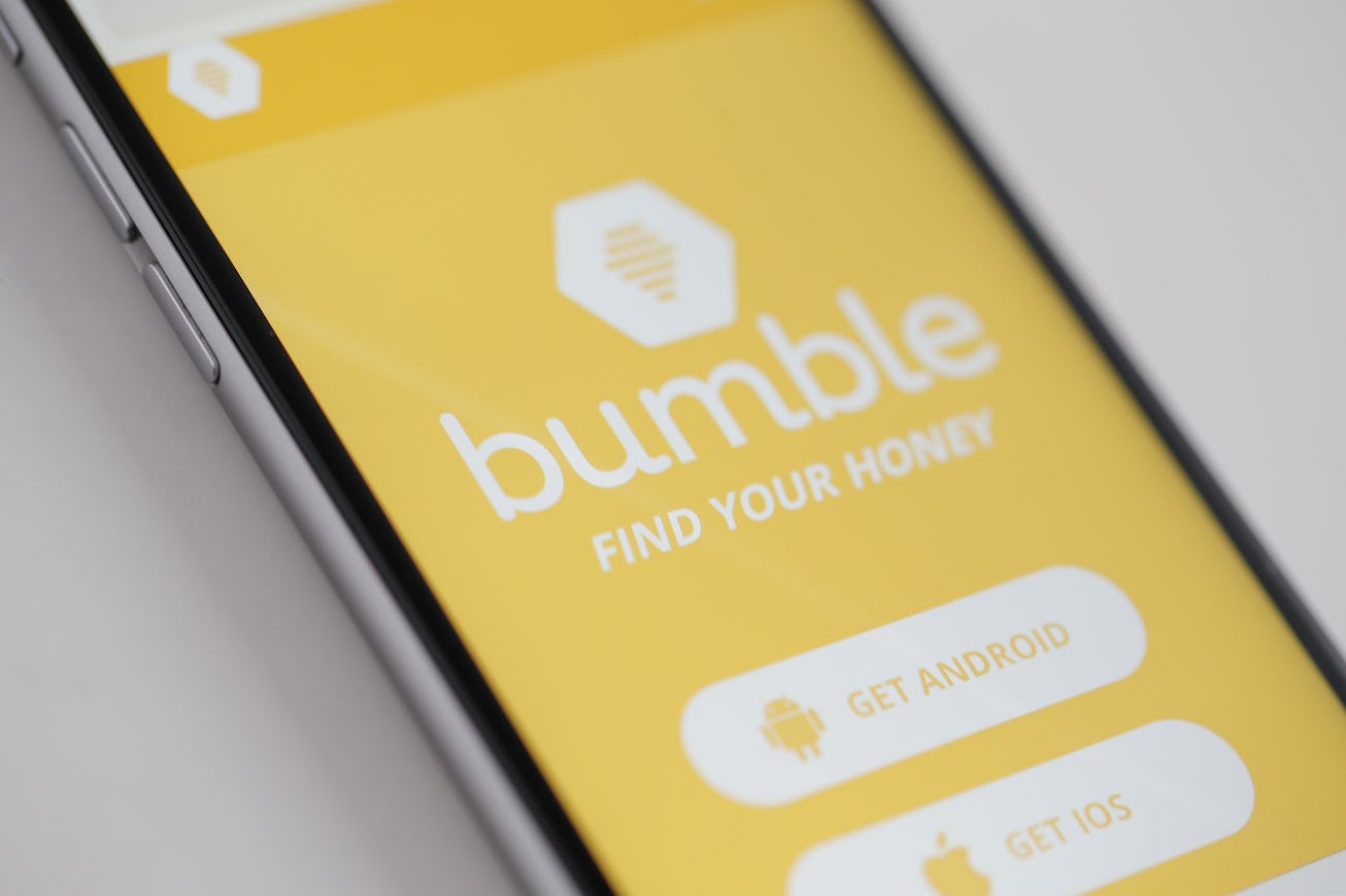 Phone screen open to Bumble