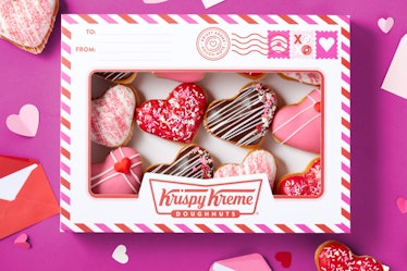  Krispy Kreme's Valentine's Day 2021 doughnuts are "Dough Notes," cute dozens with personalized note...
