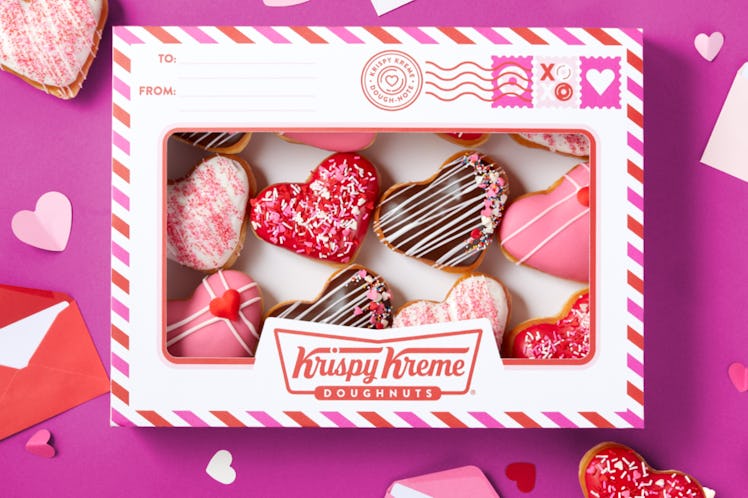 Krispy Kreme's Valentine's Day 2021 doughnuts are "Dough Notes," cute dozens with personalized note...