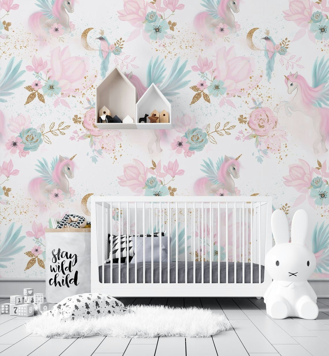 Unicorn themed 2024 baby room