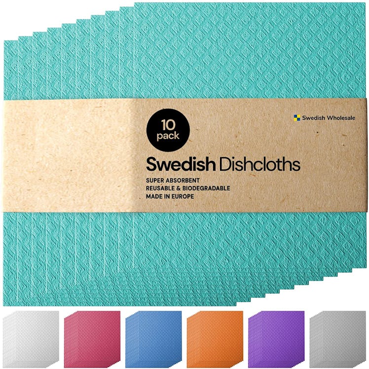 Swedish Wholesale Cellulose Sponge Cloths (10-Pack)