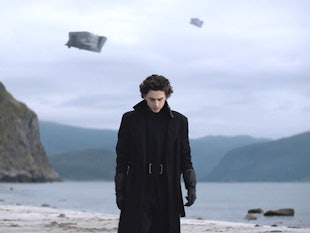 An insert with Timothée Chalamet as Paul Atreides from the sci-fi film 'Dune.'