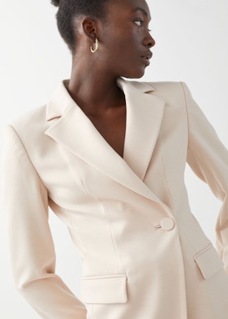 Asymmetric Structured Single-Breasted Blazer