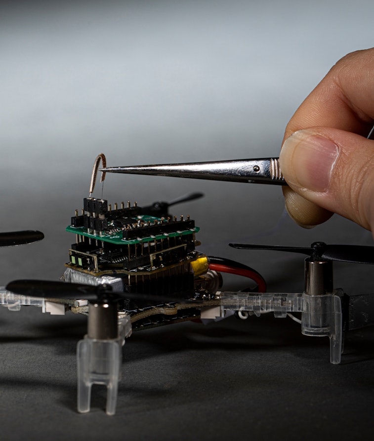The "Smellicopter" is a drone that can smell and was developed by researchers from the University of...
