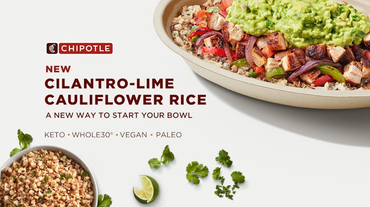 The price of Chipotle's new Cilantro-Lime Cauliflower Rice is a bit more than you're used to. 