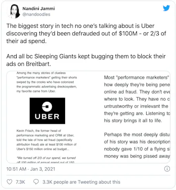Uber wasted $100 million on useless digital ad campaigns