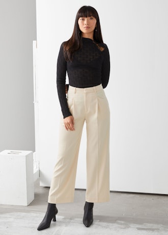 Duo Pleat High Rise Trousers