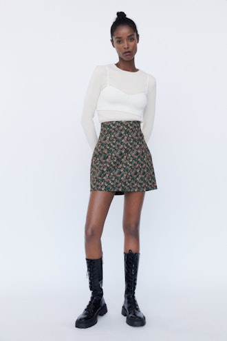 Printed Mini Skirt