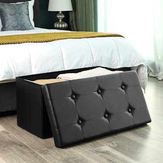 SONGMICS Faux Leather Storage Bench