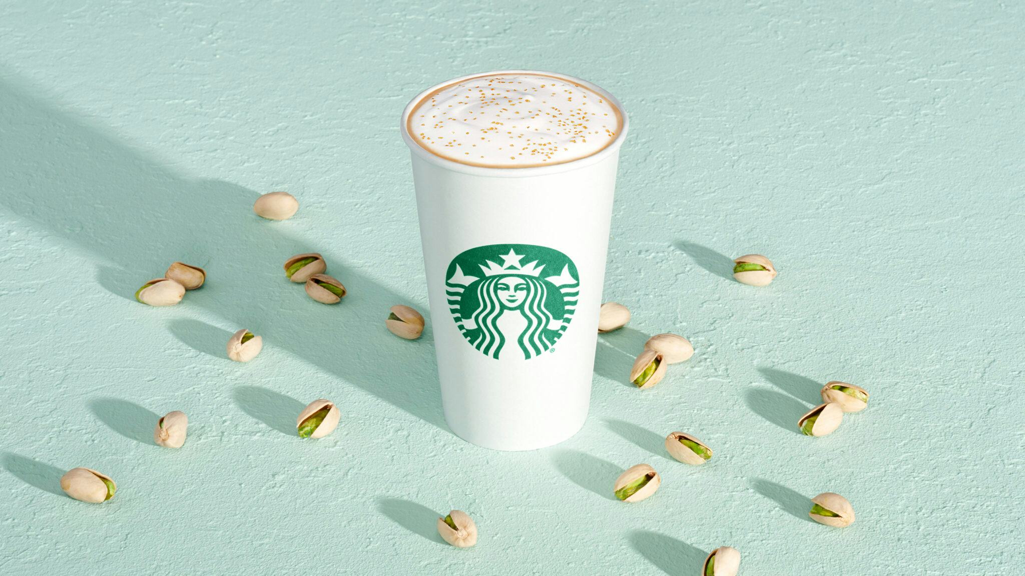 Starbucks' Pistachio Latte Ingredients Make For A Sweet & Salty Sip