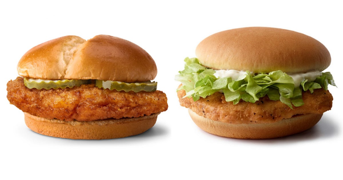 Mcdonald S Crispy Chicken Sandwich Vs The Mcchicken Reveals A Few Major Differences