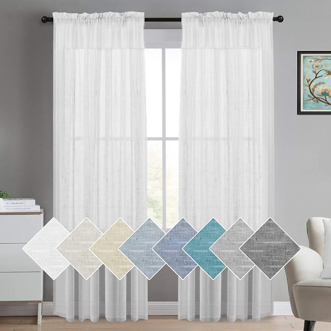 Turquoize Store Sheer Linen Curtains