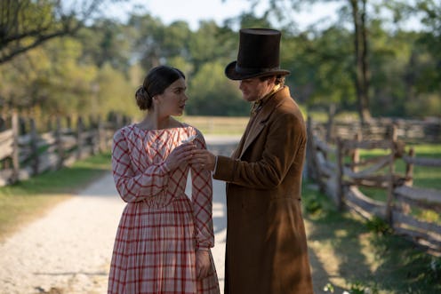 Hailee Steinfeld and Finn Jones in season two of “Dickinson,” via the Apple TV press site.