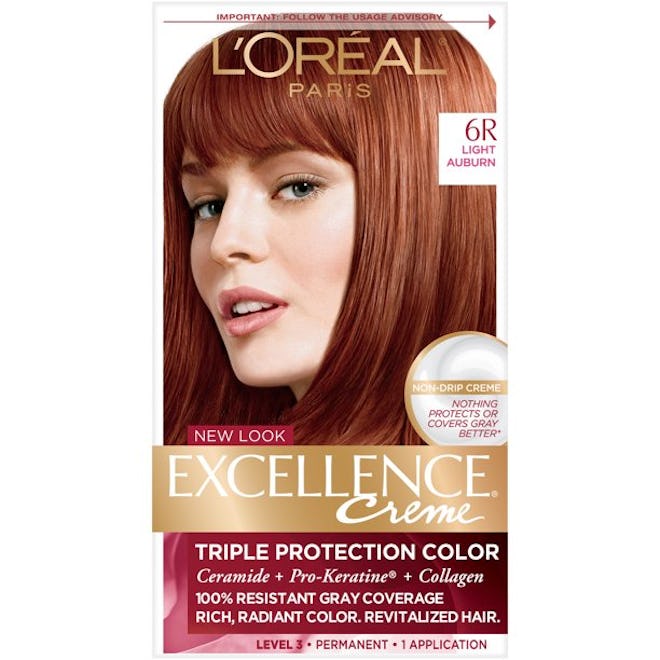 Excellence Créme Permanent Triple Protection Hair Color in 6R Light Auburn