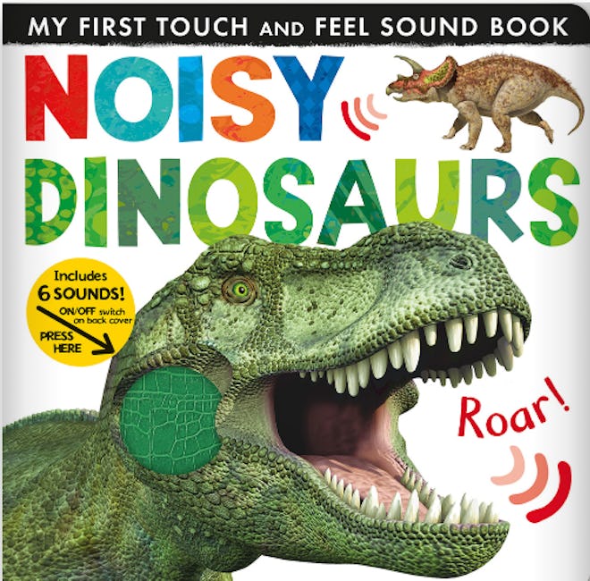 ‘Noisy Dinosaurs’ written by Jonathan Litton, illustrated by Tiger Tales is a dinosaur children's bo...