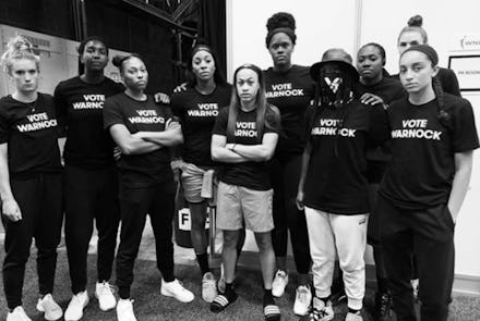 The members of the Georgia Sen. Kelly Loeffler's WNBA team