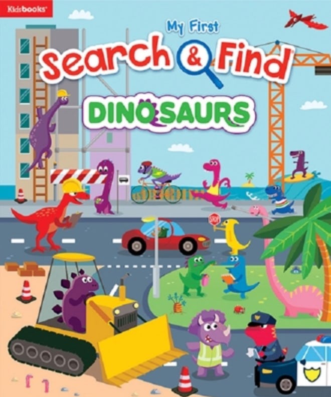 'My First Search & Find: Dinosaurs' by Kidsbooks Publishing is a dinosaur children's book.